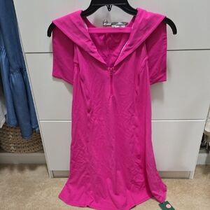 NWT HALARA Fuchsia Short Sleeve Dress